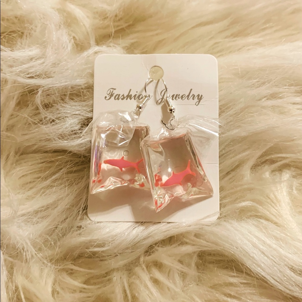 Koi Fish goldfish Water Bag Earrings